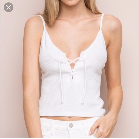 Brandy Melville Tops - Brandy Melville Lace Up Tank
